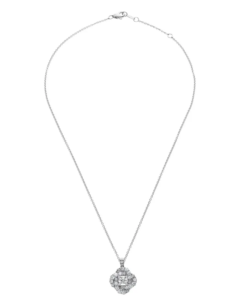 LEO PIZZO 18kt Weißgoldhalskette mit Diamanten - Silber Silber