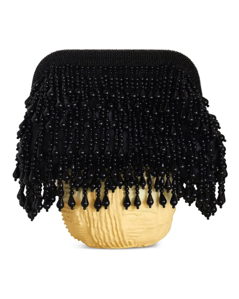 Simon Miller Clutch mit Perlen - Schwarz Schwarz