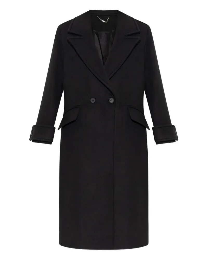 AllSaints Doppelreihiger Mantel - Schwarz Schwarz