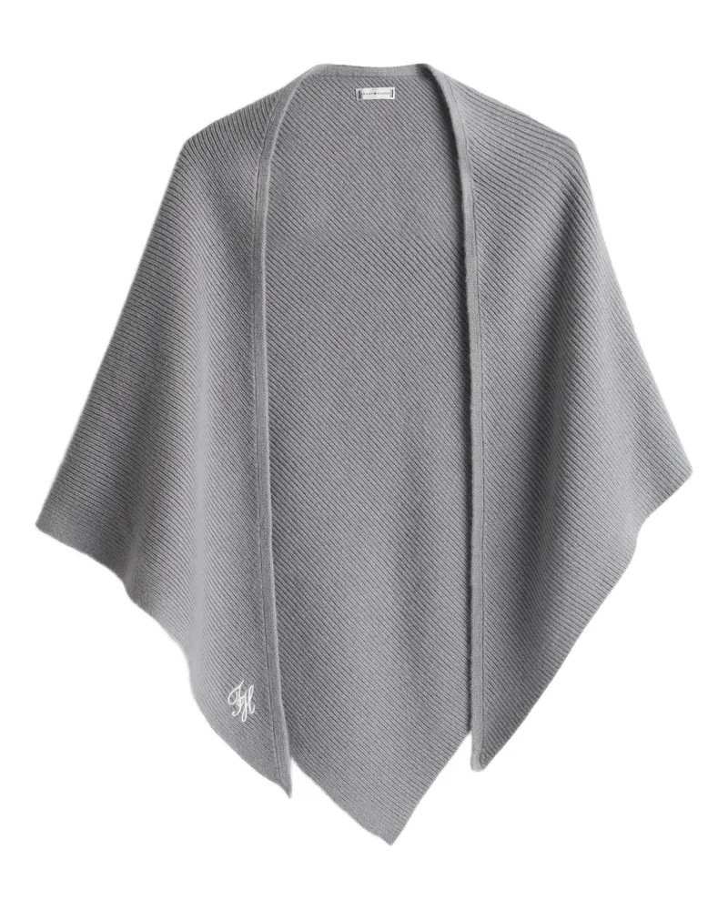 Tommy Hilfiger Bestickter Schal - Grau Grau