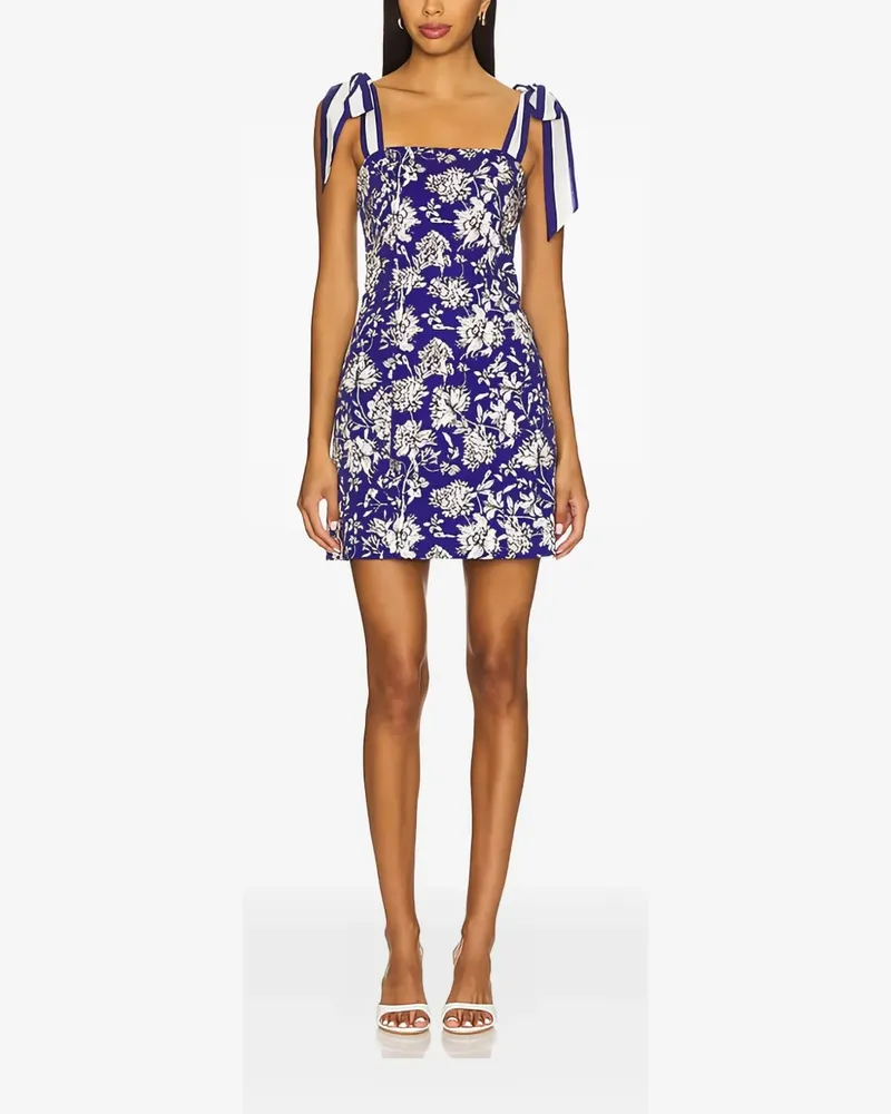 Alice + Olivia MARYANN Minikleid mit Blumen-Print - Blau Blau