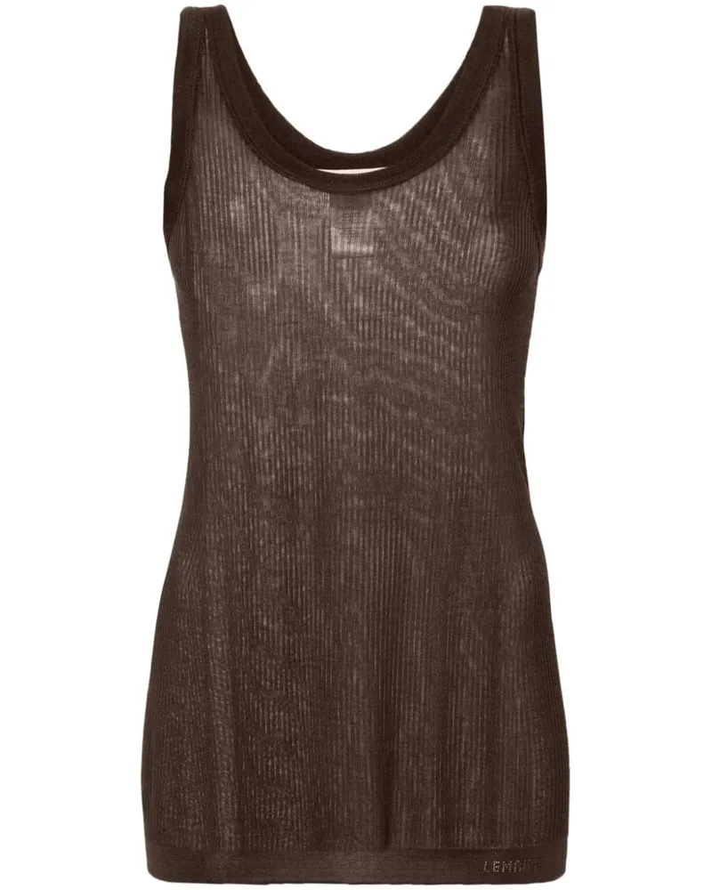 Christophe Lemaire Fein geripptes Tanktop - Braun Braun