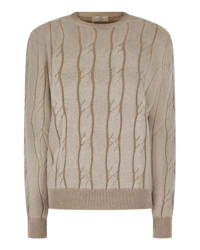 PANICALE Cashmere cable-knit crew-neck sweater - Nude Nude