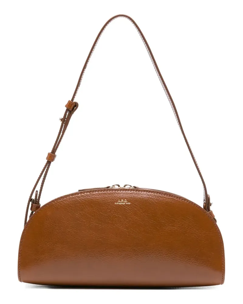 A.P.C. Demi-Lune Schultertasche - Braun Braun