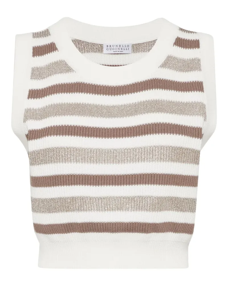 Brunello Cucinelli Klassisches Trägershirt - Weiß Weiß