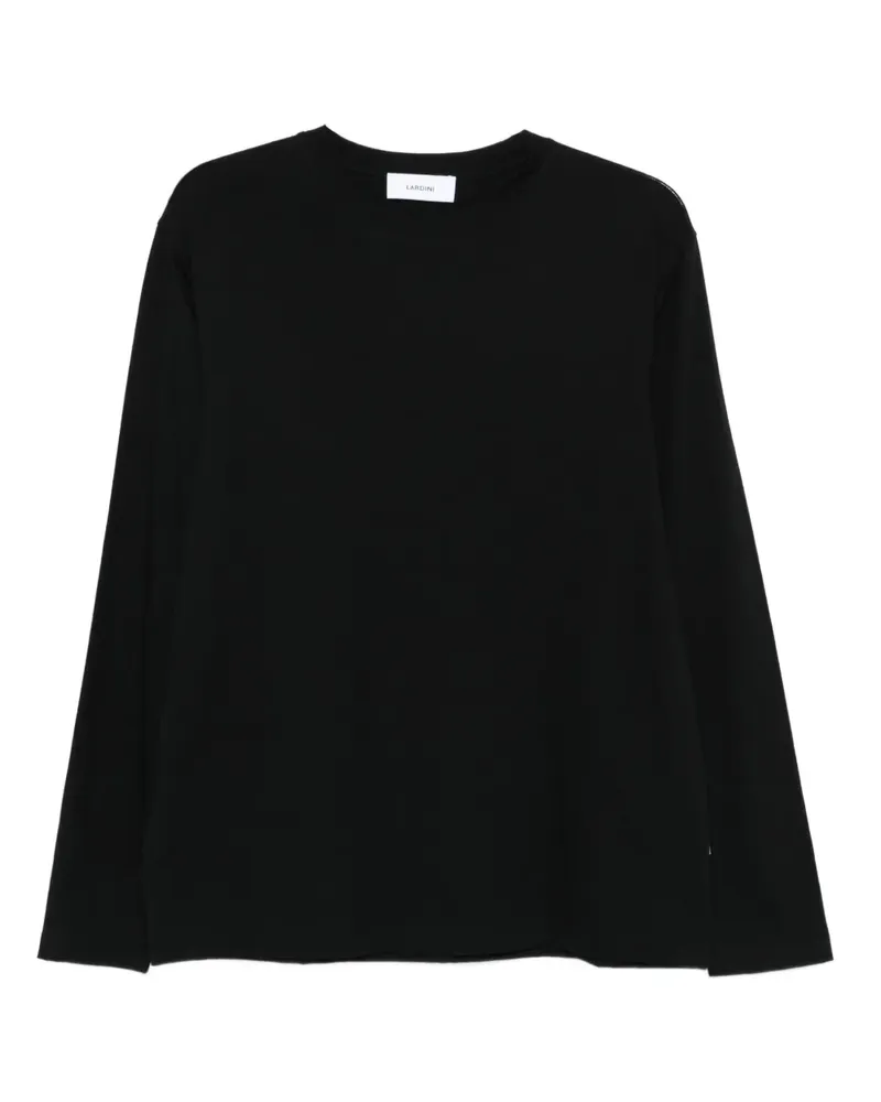 LARDINI Langarmshirt aus Baumwolle - Schwarz Schwarz