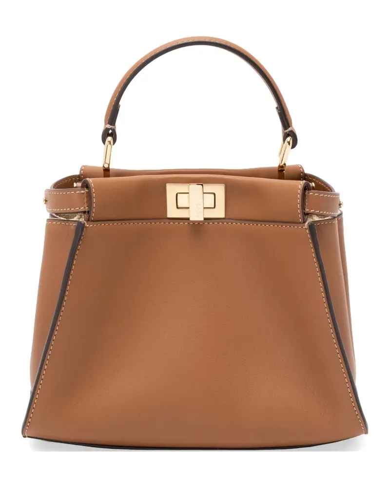Fendi Peekaboo leather mini bag - Braun Braun