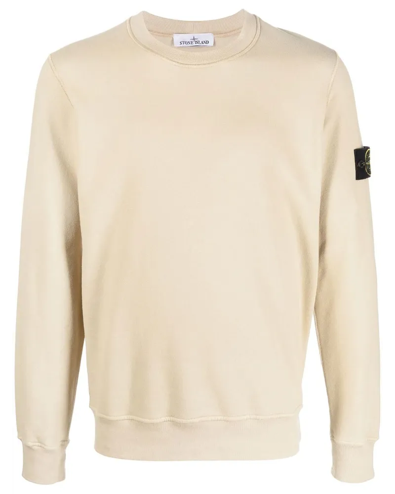Stone Island Sweatshirt mit Kompass-Patch - Nude Nude