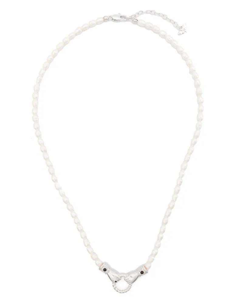 Missoma Harris Reed in Good Hands necklace - Silber Silber