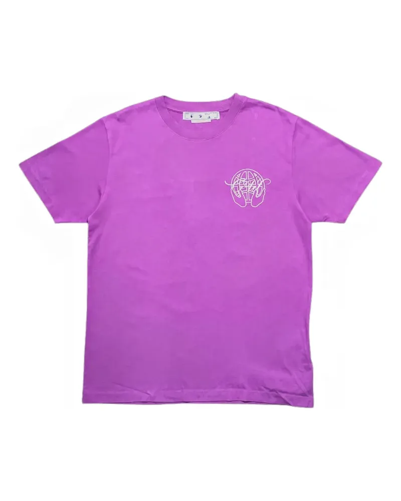 OFF-WHITE round-neck short-sleeve T-shirt - Violett Violett