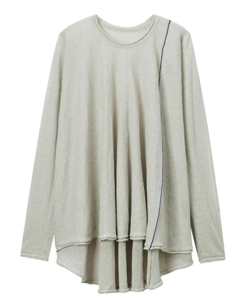 Yohji Yamamoto Line Oberteil mit ungesäumten Kanten - Nude Nude