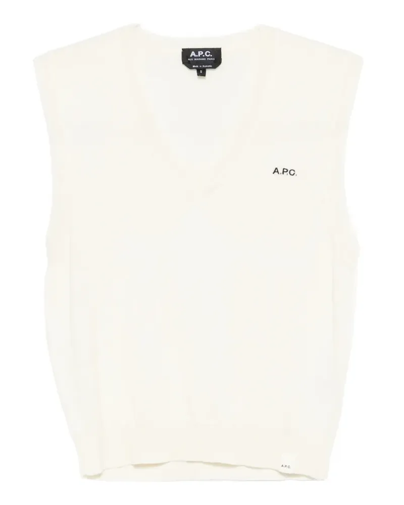 A.P.C. logo vest - Nude Nude