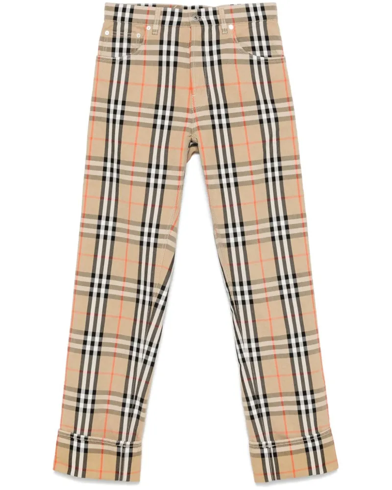 Burberry Hose mit  Check - Nude Nude