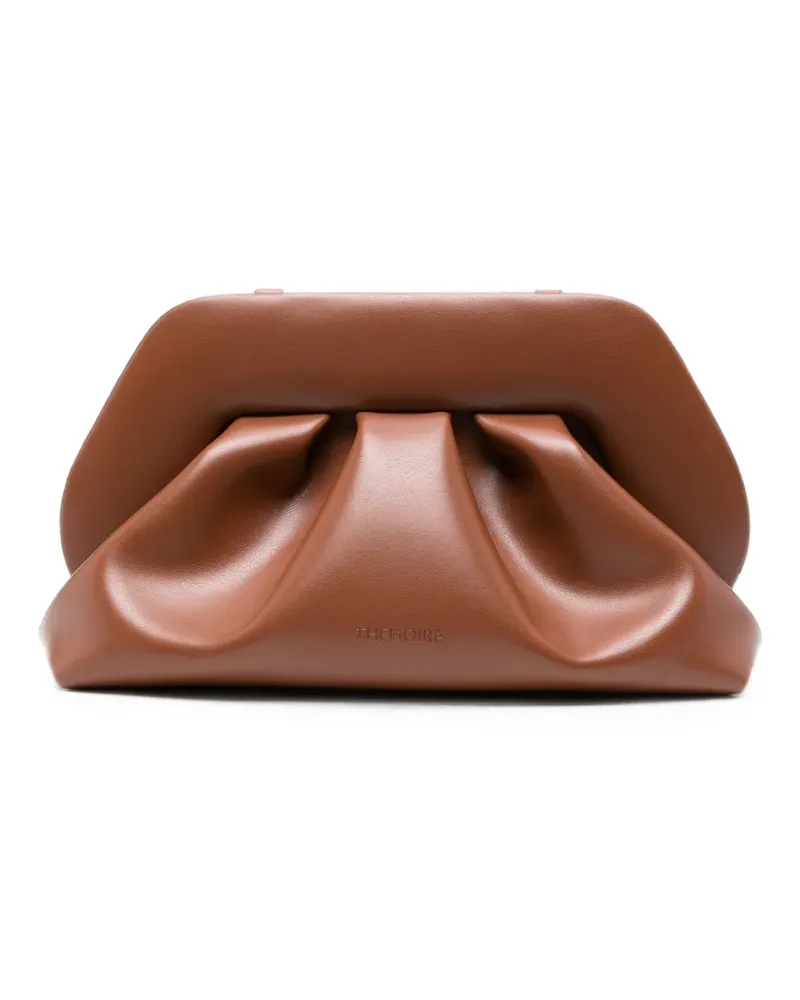 THEMOIRÈ Bios ruched clutch bag - Braun Braun