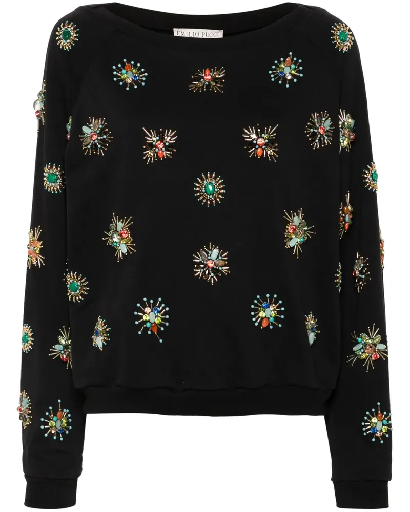 Emilio Pucci Besticktes Sweatshirt - Schwarz Schwarz