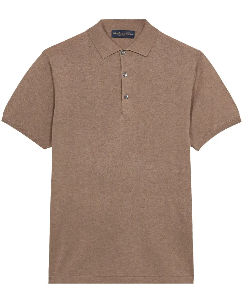 Brooks Brothers Gestricktes Poloshirt - Braun Braun