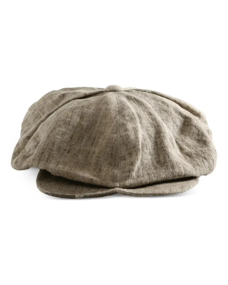 Ziggy Chen panelled tie-fastening hat - Nude Nude