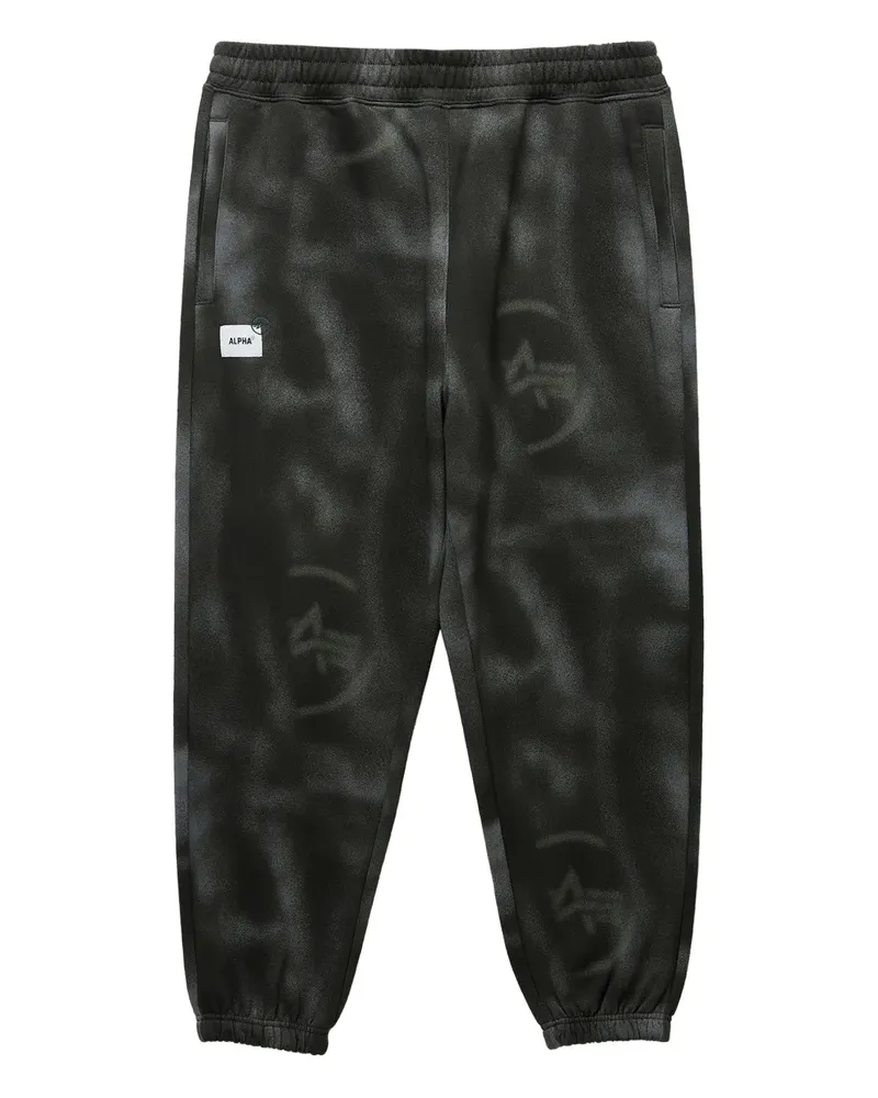 Alpha Industries Jogginghose mit Batikmuster - Grau Grau
