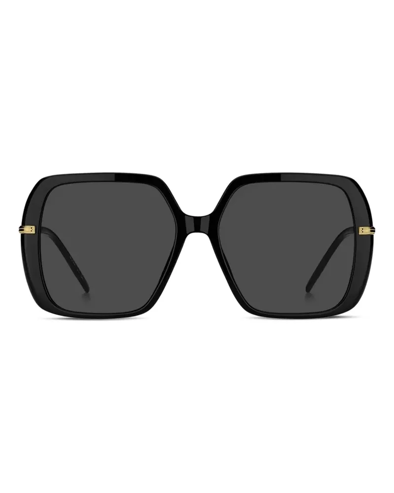 HUGO BOSS Sonnenbrille mit eckigem Gestell - Schwarz Schwarz