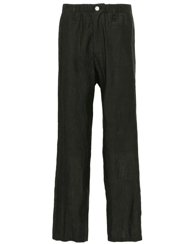 Yohji Yamamoto Tapered-Hose mit Ziernaht - Grau Grau