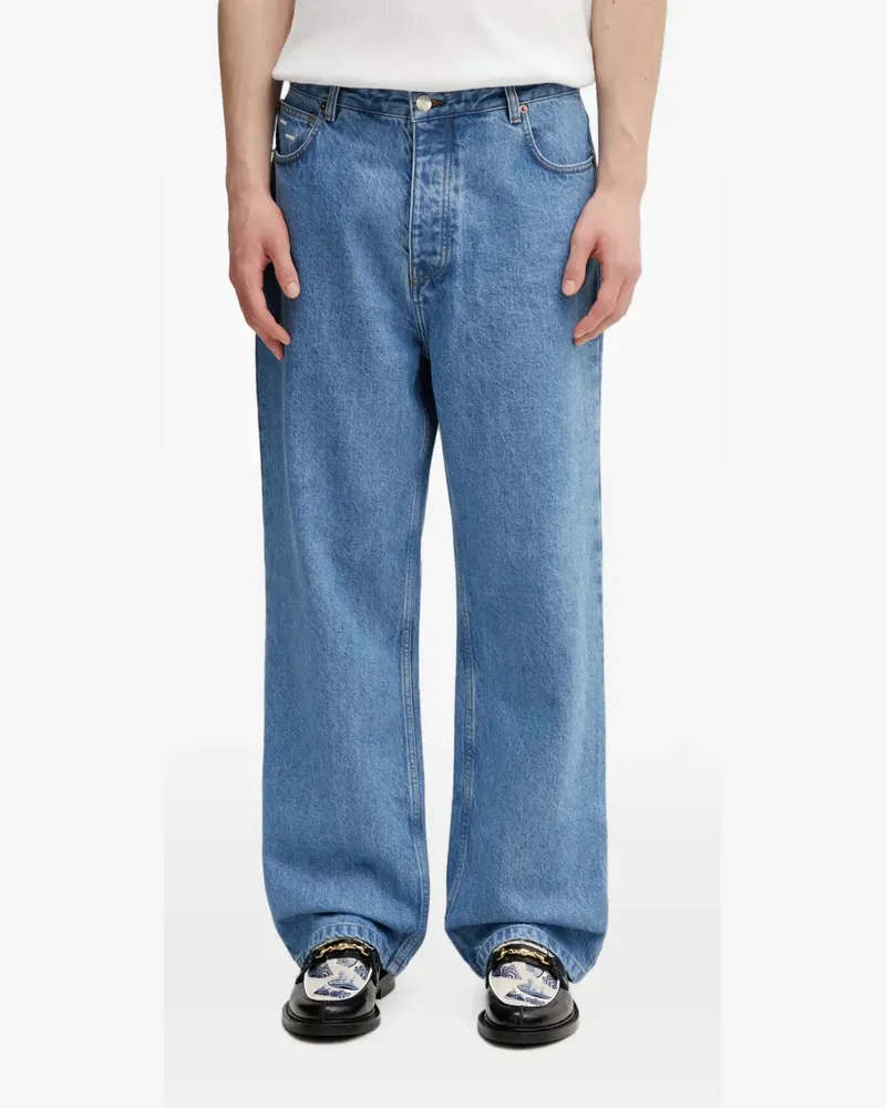 Filling Pieces logo-embroidered carpenter jeans - Blau Blau