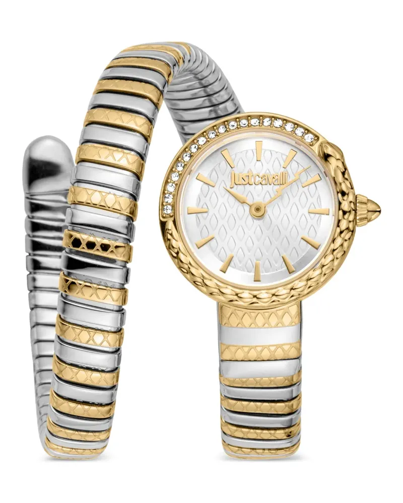 Just Cavalli Cerchio Snake Armbanduhr 22mm - Silber Silber