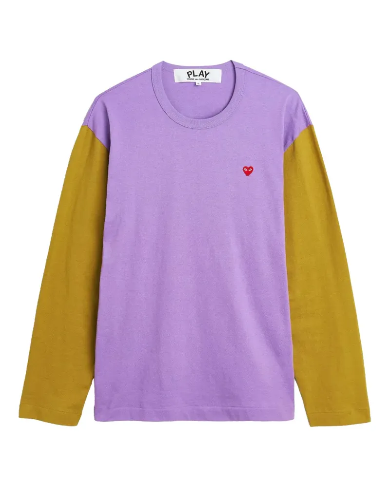 Comme des Garçons Play Langarmshirt mit Herz-Patch - Violett Violett