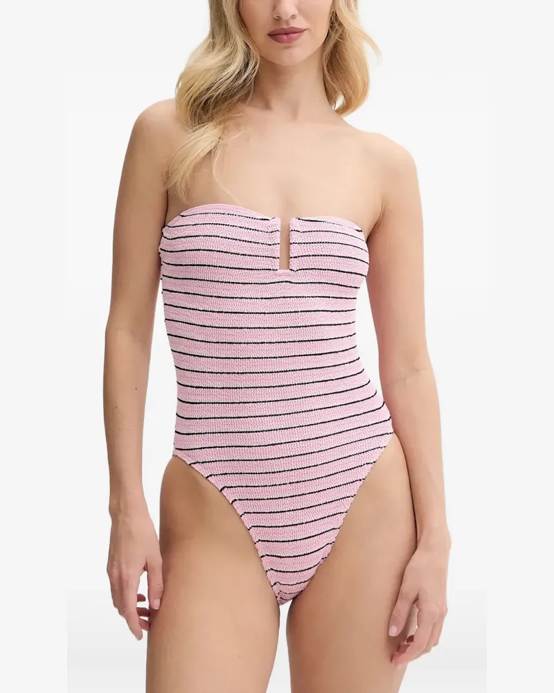 bond-eye Blake Bandeau-Badeanzug mit Cut-Out - Rosa Rosa