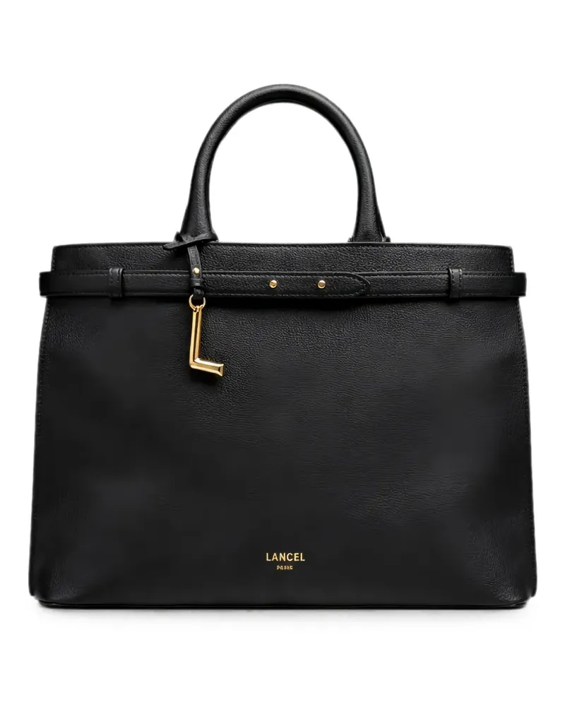 Lancel Faubourg logo-charm grained-leather tote bag - Schwarz Schwarz