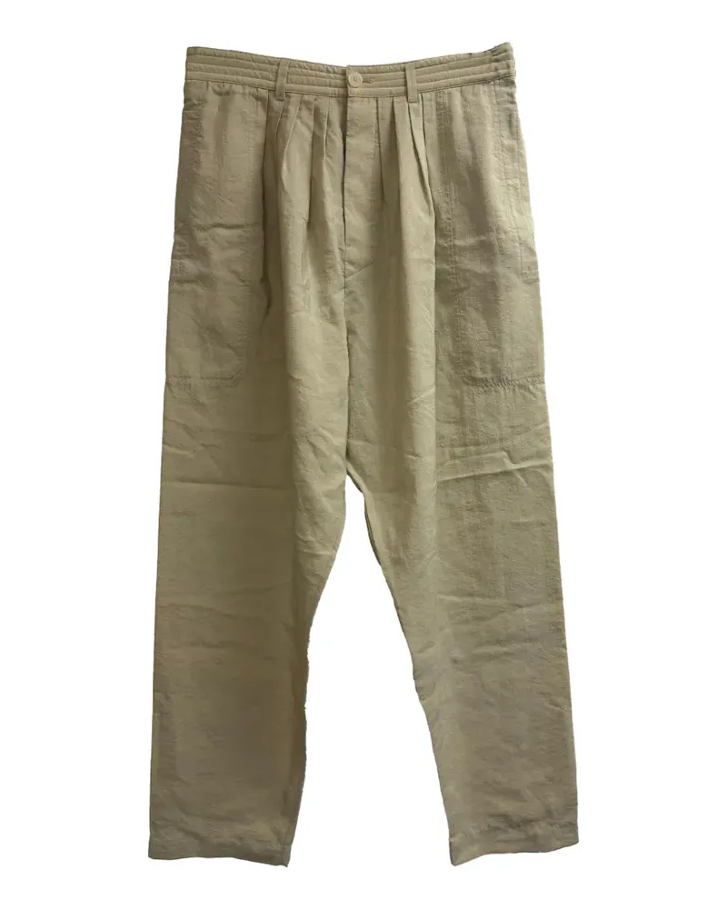 Christophe Lemaire pleated straight-leg trousers - Nude Nude