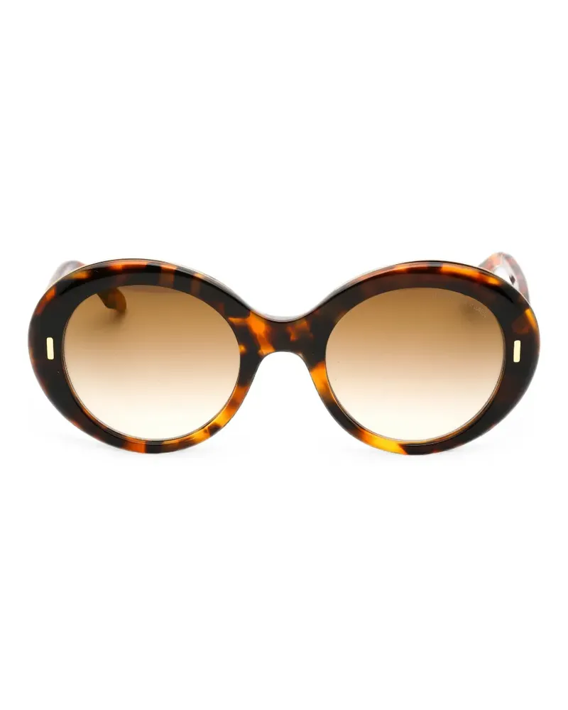Cutler and Gross Sonnenbrille mit ovalem Gestell - Braun Braun