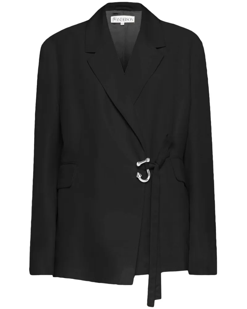 J.W.Anderson Blazer in Wickeloptik - Schwarz Schwarz