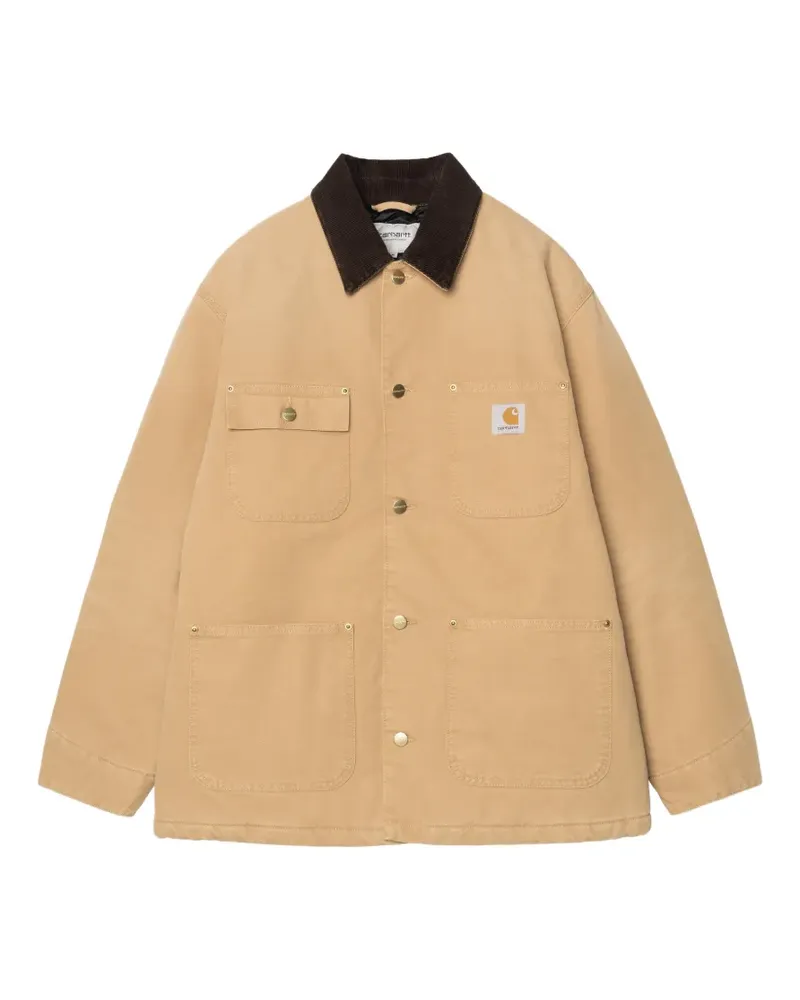 Carhartt WIP OG Chore Jacke aus Canvas mit Cordkragen - Nude Nude