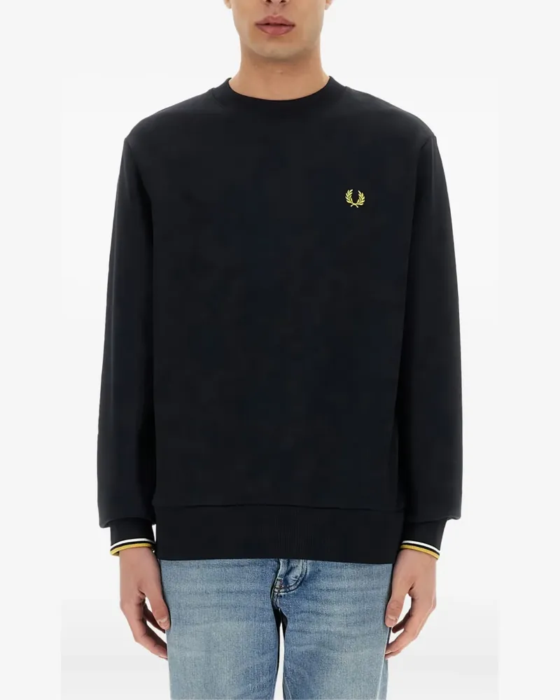 Fred Perry Sweatshirt mit Logo-Stickerei - Blau Blau