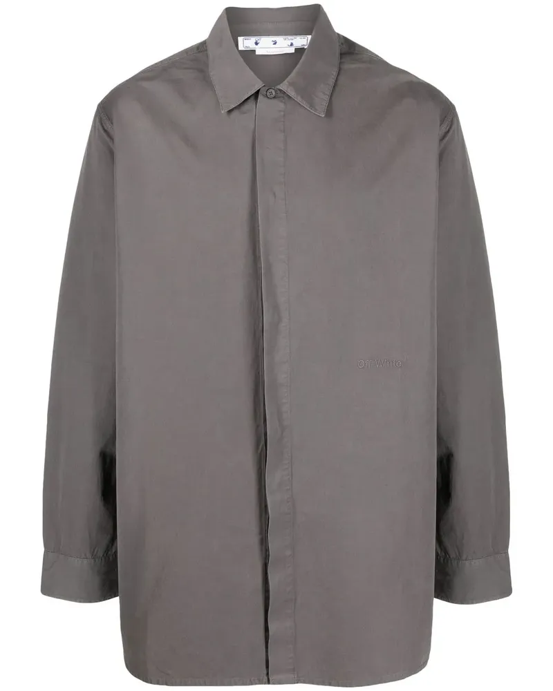 OFF-WHITE Hemd im Oversized-Look - Grau Grau