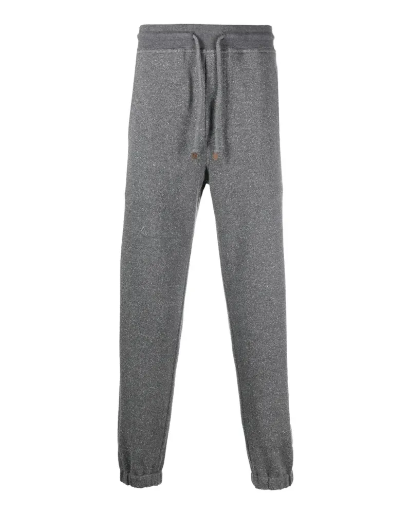 Brunello Cucinelli drawstring tapered track pants - Grau Grau