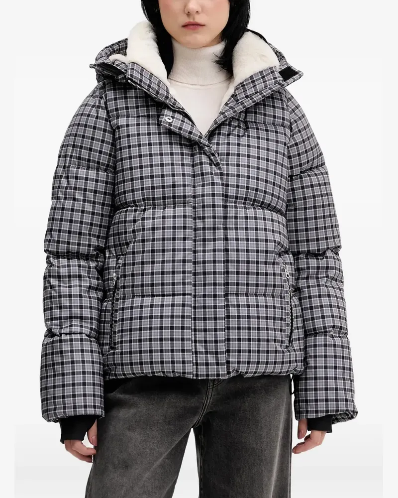 Hollister Karierte Kapuzenjacke - Grau Grau