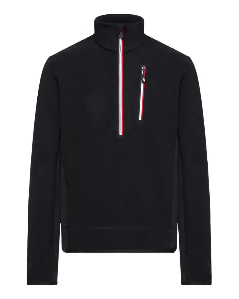 Moncler Sweatshirt mit Logo-Patch - Schwarz Schwarz