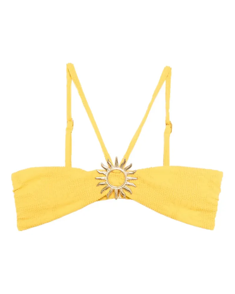 FARM Rio Bikinioberteil mit Sonnen-Schild - Gelb Gelb