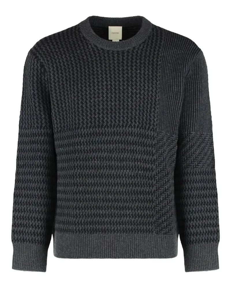 Calvin Klein crew-neck ribbed sweater - Grau Grau