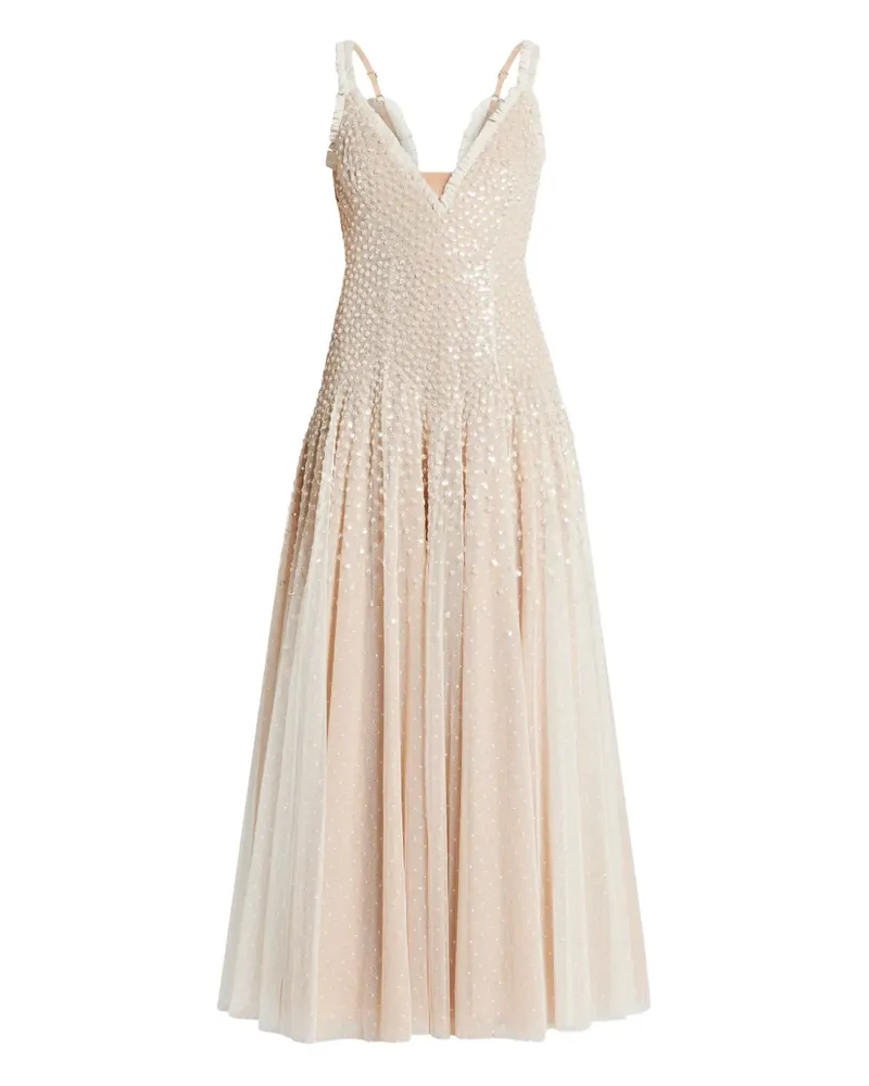 Needle & Thread Tüllkleid mit Paillettenverzierung - Nude Nude