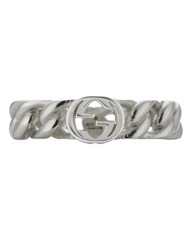 Gucci Interlocking G curb-chain ring - Silber Silber