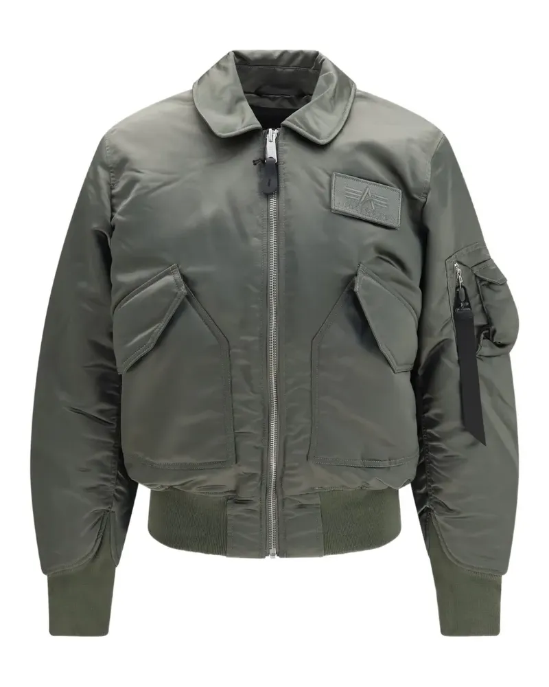 Alpha Industries logo-patch bomber jacket - Grün Grün