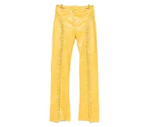 Lederhose mit Riss-Effekt - Gelb