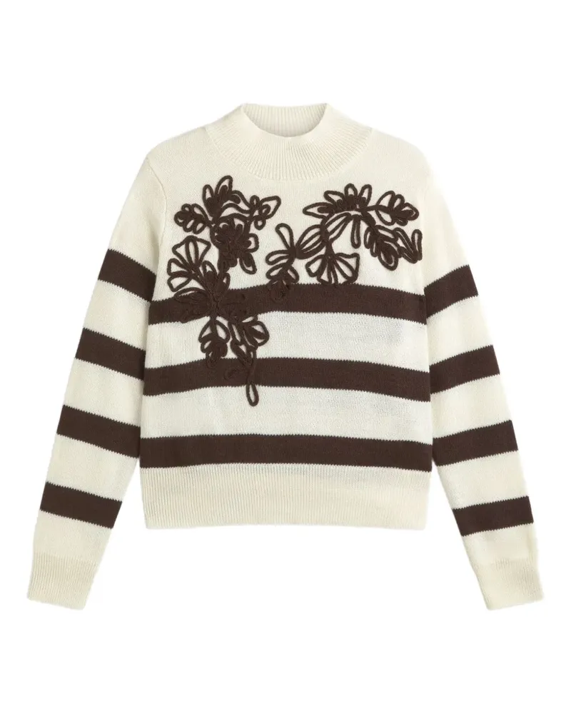 Ermanno Scervino Pullover mit Blumenstickerei - Nude Nude