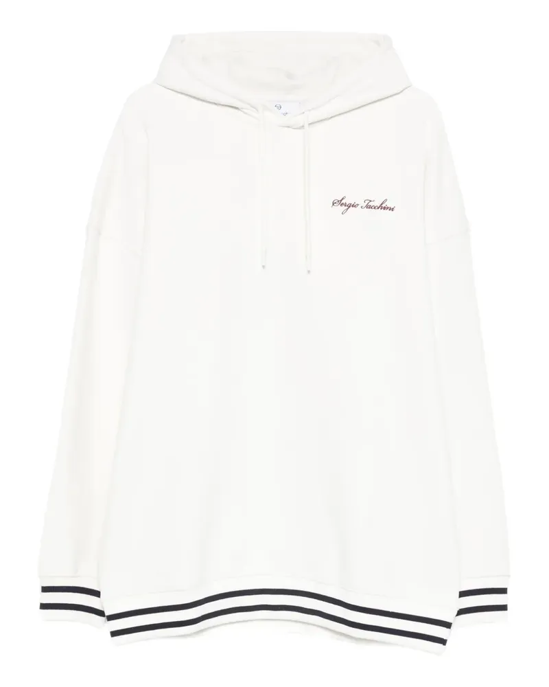 Sergio Tacchini Cimabue Hoodie mit Streifendetail - Weiß Weiß