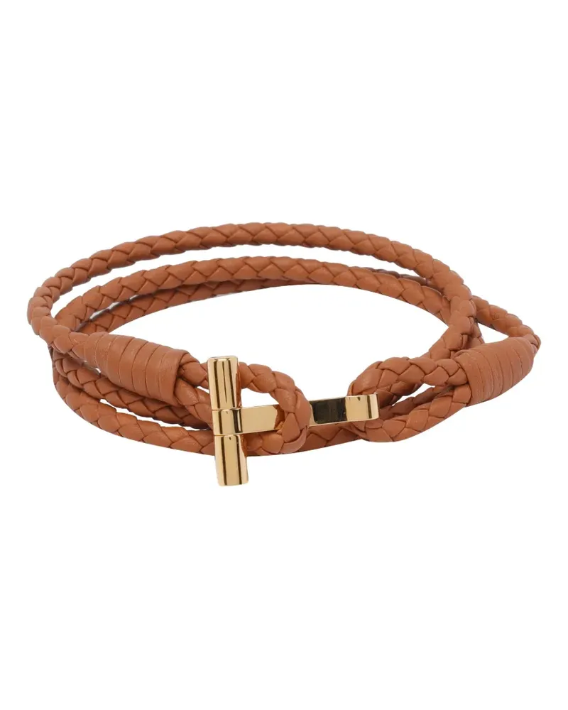 Tom Ford braided logo bracelet - Braun Braun