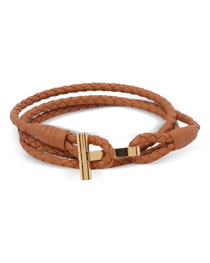 Tom Ford braided logo bracelet - Braun Braun