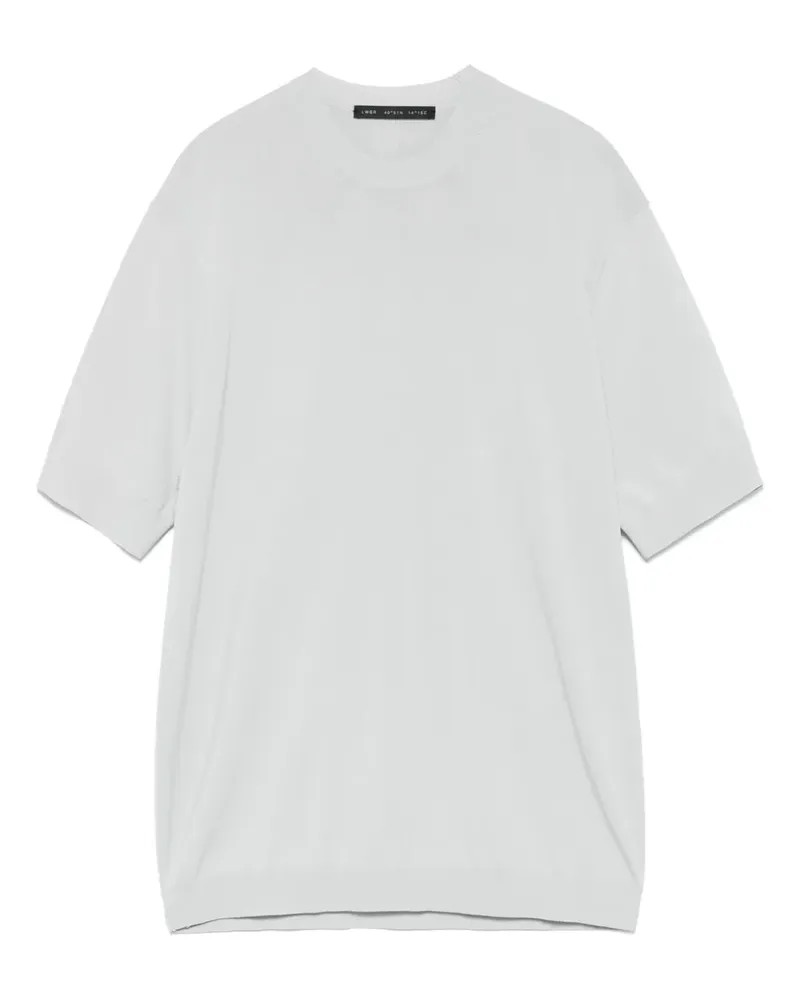 Low Brand Fein gestricktes T-Shirt - Grau Grau