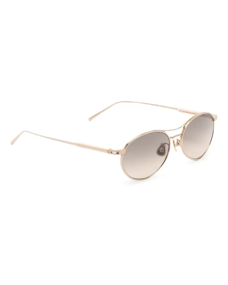 Brunello Cucinelli Sonnenbrille mit rundem Gestell - Gold Gold
